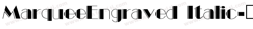 MarqueeEngraved Italic字体转换